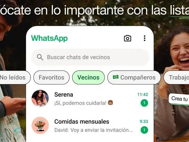 ¿Tienes muchos chats? WhatsApp te permite crear listas para filtrar conversaciones