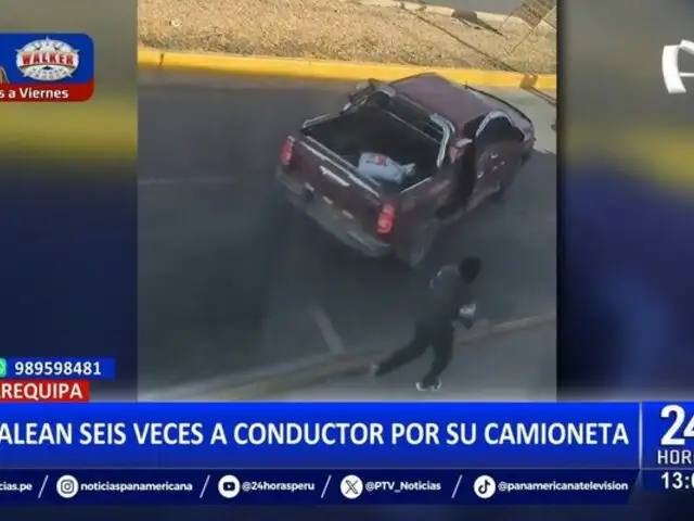 Arequipa: conductor recibe seis balazos durante asalto a su camioneta