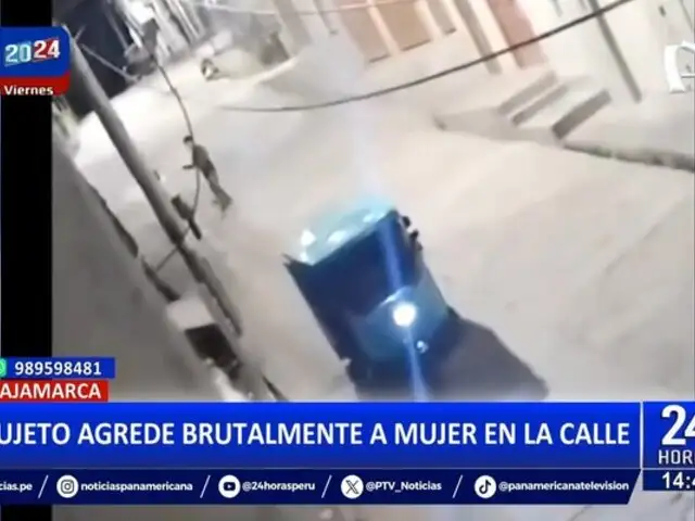 ¡Inaceptable! Sujeto agrede a mujer a "correazos" en la vía pública de Cajamarca