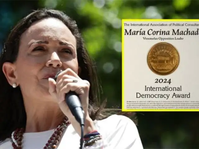 Venezuela: líder opositora María Corina Machado recibe la Medalla de la Democracia 2024