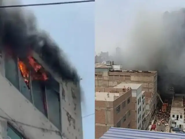 Incendio en Cercado de Lima: bomberos llegan a atender siniestro de gran magnitud en edificio