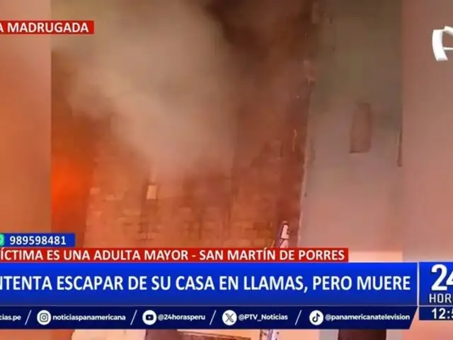 Tragedia en SMP: adulta mayor muere en incendio de su vivienda