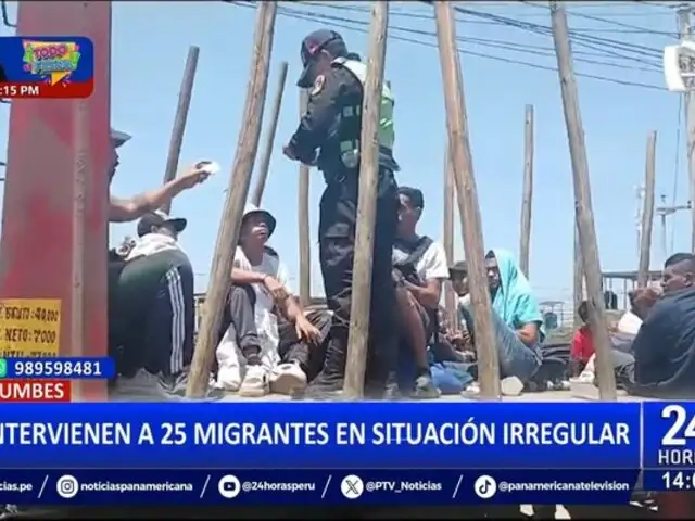 Tumbes: Intervienen a 25 migrantes en situación irregular