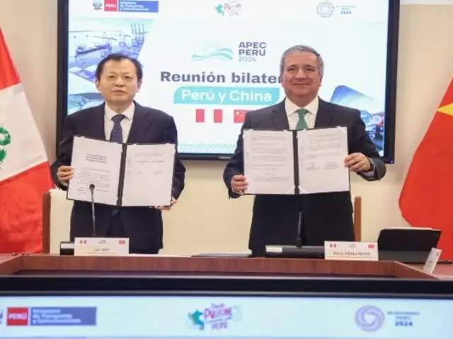 Perú y China suscriben memorándums de entendimiento para fortalecer la competitividad del sector transporte