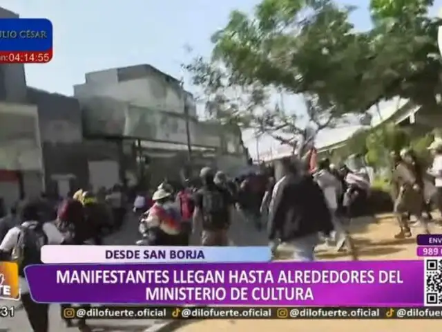 Paro Nacional: Manifestantes se enfrentan a la policía en exteriores del Mincul