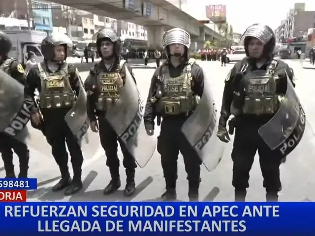 San Borja: manifestantes llegan a las inmediaciones de APEC