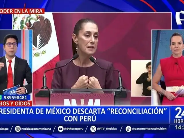 Claudia Sheinbaum: Presidenta de México descarta reconciliación con Perú