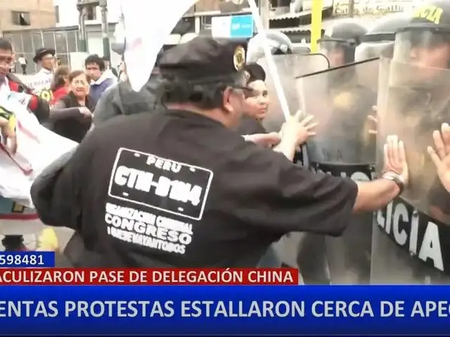 San Borja: manifestantes protagonizan enfrentamientos cerca del evento APEC