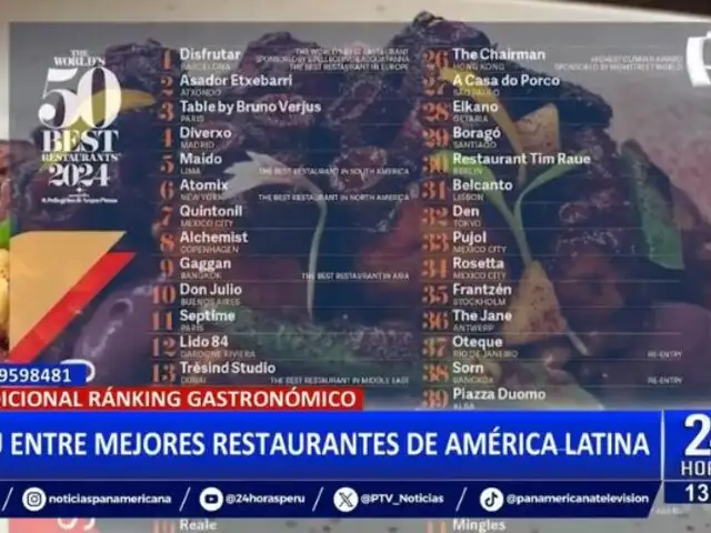 ¡Orgullo! restaurantes peruanos figuran entre los mejores de Latinoamérica