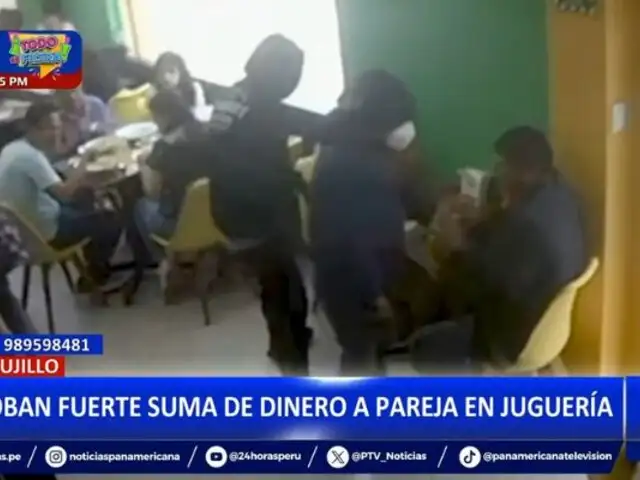 Trujillo: Delincuentes asaltan a pareja dentro de juguería