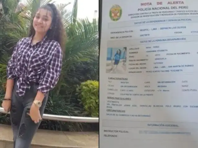 Adolescente desaparece tras salir de su colegio en SMP: familia pide ayuda