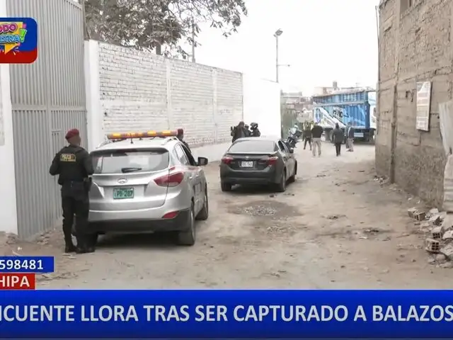 Delincuente rompe en llanto tras ser capturado a balazos por policía de civil