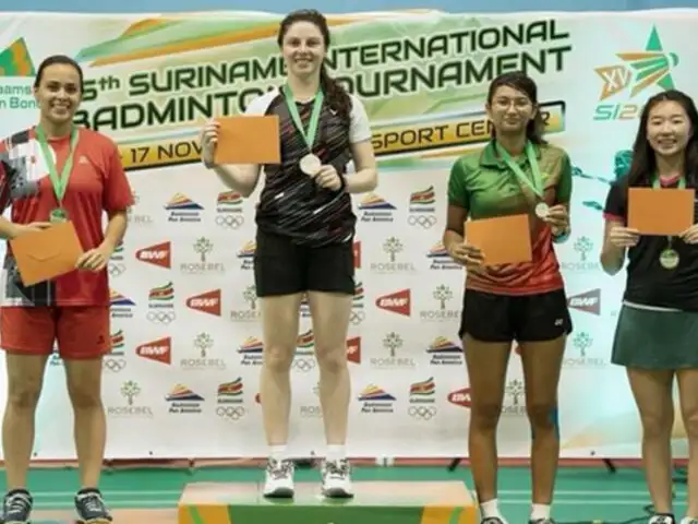 Bádminton: Peruana Inés Castillo gana dos medallas de oro en torneo de Surinam