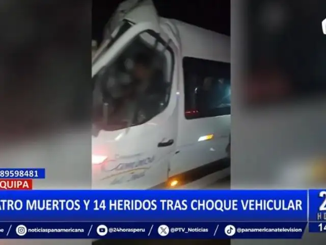 Tragedia en Arequipa: Al menos 4 muertos y 14 heridos tras choque de miniván y camión