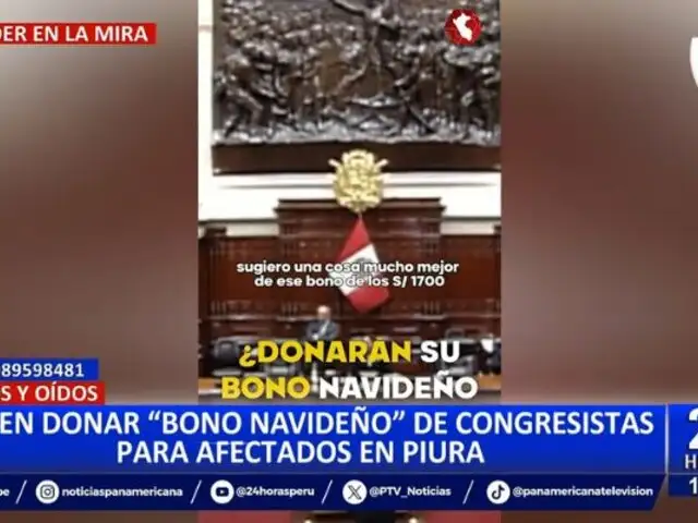 Norma Yarrow propone que bono navideño de 1700 soles sea donado a familias de Piura