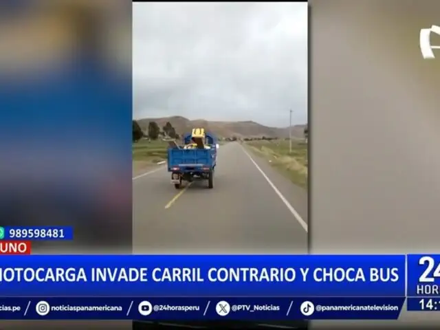 Accidente en Puno: motocarga choca frontalmente con bus en la vía Interoceánica