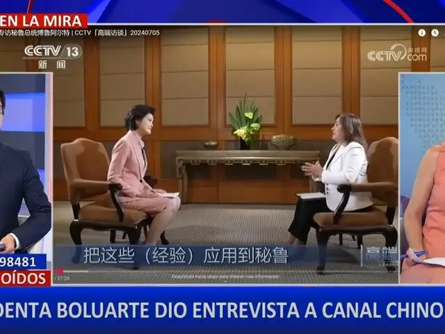 Dina Boluarte volvió a dar entrevista a canal de tv chino: ¿Qué dijo?