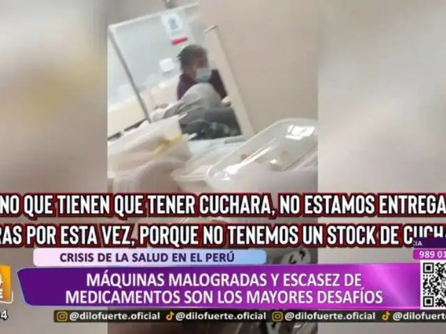 Crisis en hospital 2 de Mayo: Máquinas malogradas, escasez de medicina y hasta de cucharas