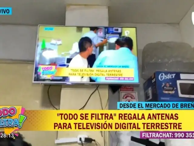 "Todo se Filtra" regaló antenas para Televisión Digital Terrestre en Breña