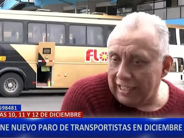 Gremio de transporte anuncia paro nacional en diciembre por crisis en el sector