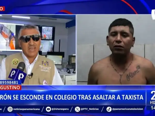 El Agustino: Delincuente se esconde en colegio tras asaltar a taxista