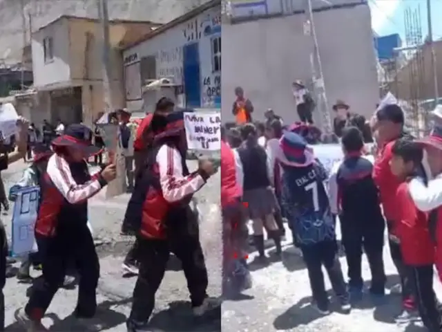 Polémica en Arequipa: rechazan presencia de niños de colegios en protesta de mineros artesanales