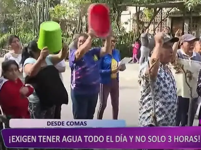 Comas: vecinos denuncian tarifas de hasta 500 soles por agua que solo llega 3 horas al día