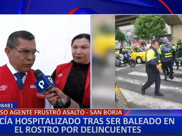 SaludPol cubrirá los gastos para reconstruir rostro de Policía herido en asalto en San Borja