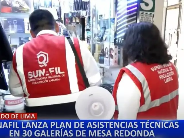 Sunafil inicia operativo preventivo en galerías de Mesa Redonda