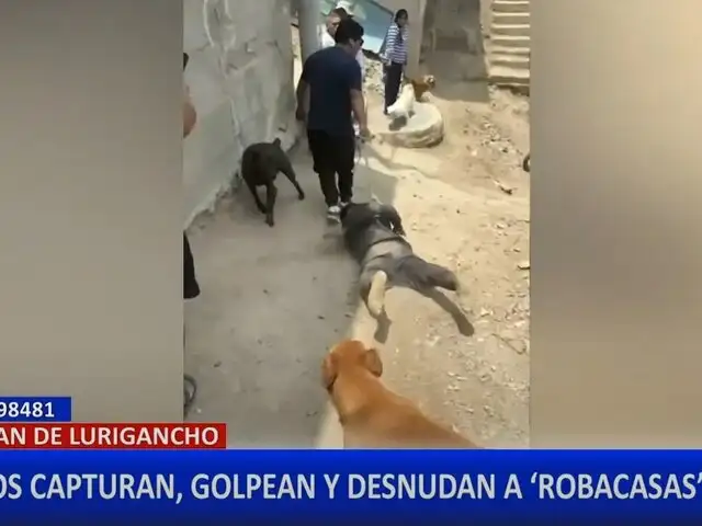 SJL: amarran y golpean a delincuente que fue sorprendido robando en una casa