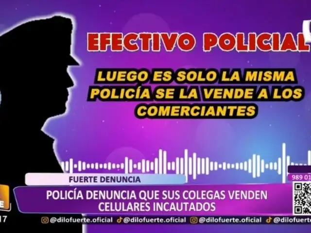 Grave denuncia: Policía revela que sus colegas venden celulares incautados