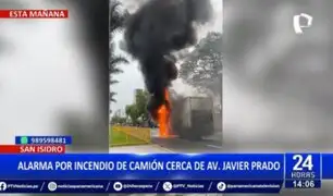 Alarma en San Isidro por incendio de camión