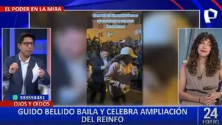 Guido Bellido celebra bailando junto a manifestantes ampliación de Reinfo