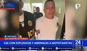 SMP: Cae extorsionador de mototaxistas con explosivos y mensajes amenazantes