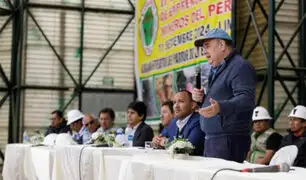 Alcalde López Aliaga y congresista Guido Bellido participaron en evento de mineros informales