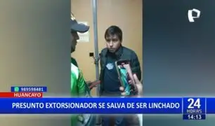 Huancayo: Comerciantes capturan y casi linchan a presunto extorsionador