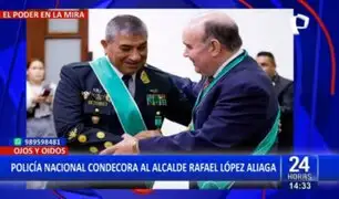 Rafael López Aliaga: Alcalde de Lima fue condecorado por la PNP