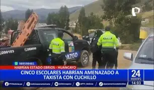 Huancayo: escolares habrían amenazado a taxista con cuchillo