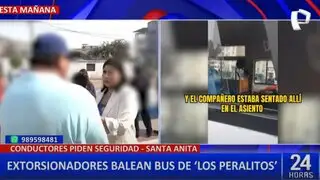 Extorsionadoras atacan a balazos bus de ‘Los Peralitos’ en Santa Anita