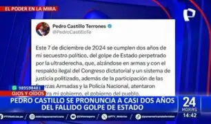 Castillo se victimiza a casi 2 años del fallido golpe de Estado: "Atentaron contra mi gobierno"