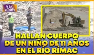 ¡Terrible! hallan cadáver de un niño en el Río Rímac