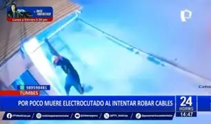 Tumbes: ladrón casi muere electrocutado al robar cables de una vivienda