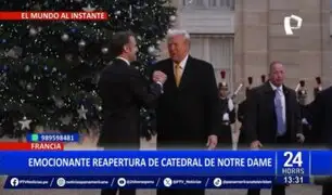 Trump y Macron protagonizan un tenso apretón de manos en la reapertura de Notre Dame