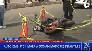 SJL: chofer fuga tras atropellar y matar a dos animadores de fiesta infantil