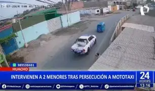 Huacho: Intervienen a dos menores tras persecución a mototaxi