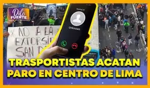 Transportistas protestan contra el Gobierno exigiendo medidas contra extorsiones y sicariato