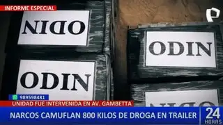 Policía incauta más de 800 kilos de droga en tráiler en el Callao