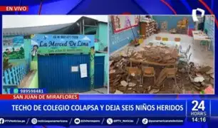 Techo de colegio en SJM colapsa: Al menos 6 escolares terminaron heridos