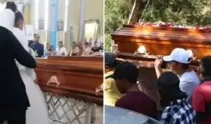 Joven asiste con vestido de novia al funeral de su prometido