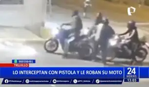 Delincuentes asaltan a motociclista en Trujillo